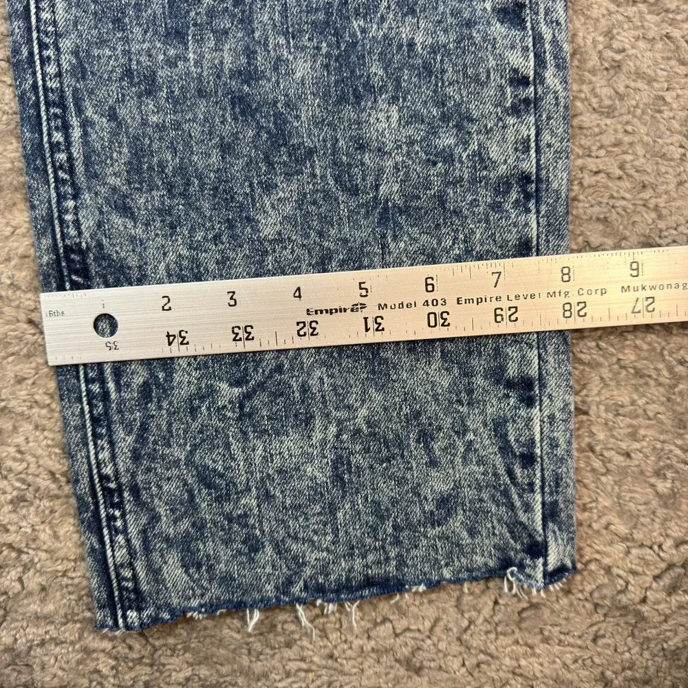 Levis 541 Athletic Taper Jeans Mens 36x28 Blue Acid Wash Raw Hem 18181-0343
